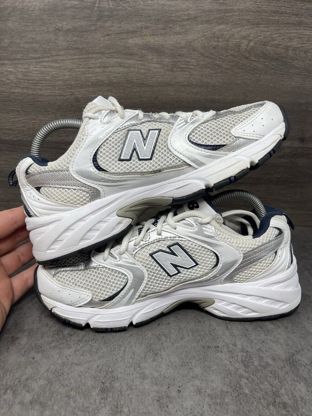 New Balance 530 White Navy Silver Womens Size 8 Running Walking Shoes MR530SG - Picture 7 of 11